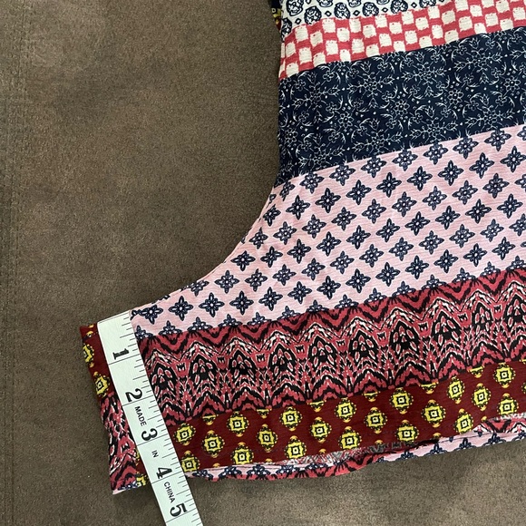 Venus Plus Sized Mixed Print Romper Size 1x - Picture 8 of 9